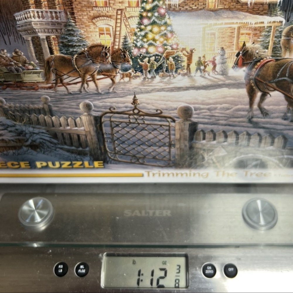 24x30-“TRIMMING THE TREE" 1000 Piece White Mountain Puzzle 2015 by Terry Redl - Picture 8 of 9